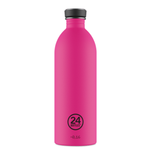 Gourdes inox « Urban » 1 litre – PASSION PINK – 24 Bottles