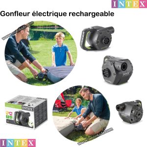 Pompe, Gonfleur électrique rechargeable – Intex