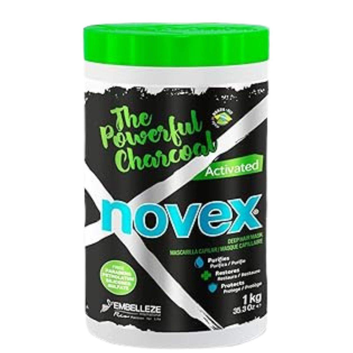 Novex Masque Capillaire Profond au Charbon Puissant 1kg