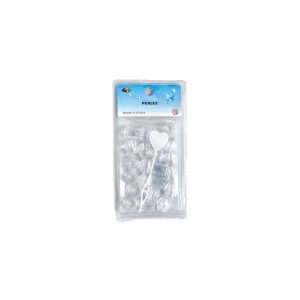 Perles plastiques transparent pour cheveux L1 | europeaccessoires
