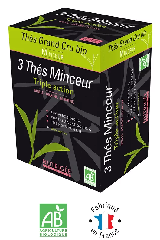 3 Thés Minceur – Triple Action – 30 Sachets – Nutrigée – Image 2
