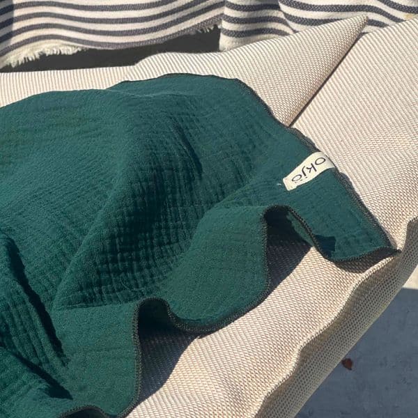 Serviette de plage en gaze de coton – 4 coloris – Okjö – Image 5
