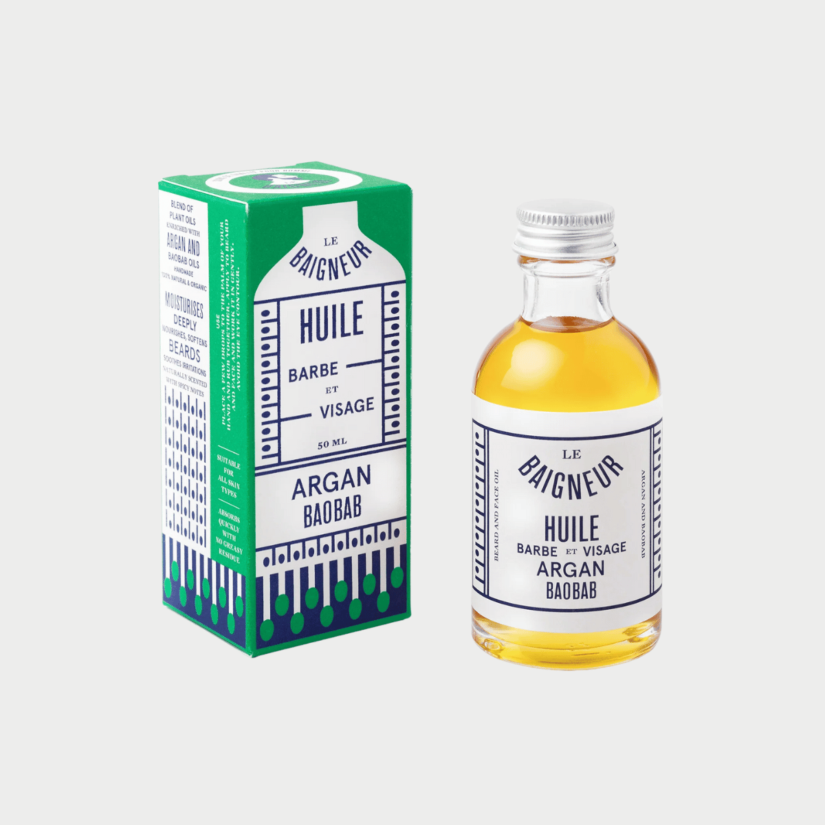 Huile Barbe et Visage « Argan et Baobab » – Le Baigneur – Image 2