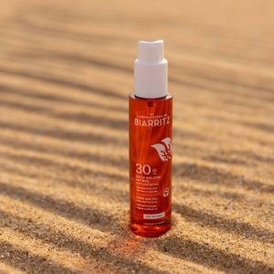 Huile solaire satinée spf30 – Laboratoires de Biarritz